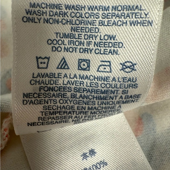 Lands End Tunic Top Short Sleeve Size L 14/16 Soft Jersey Knit Heart Valentines - Picture 7 of 7